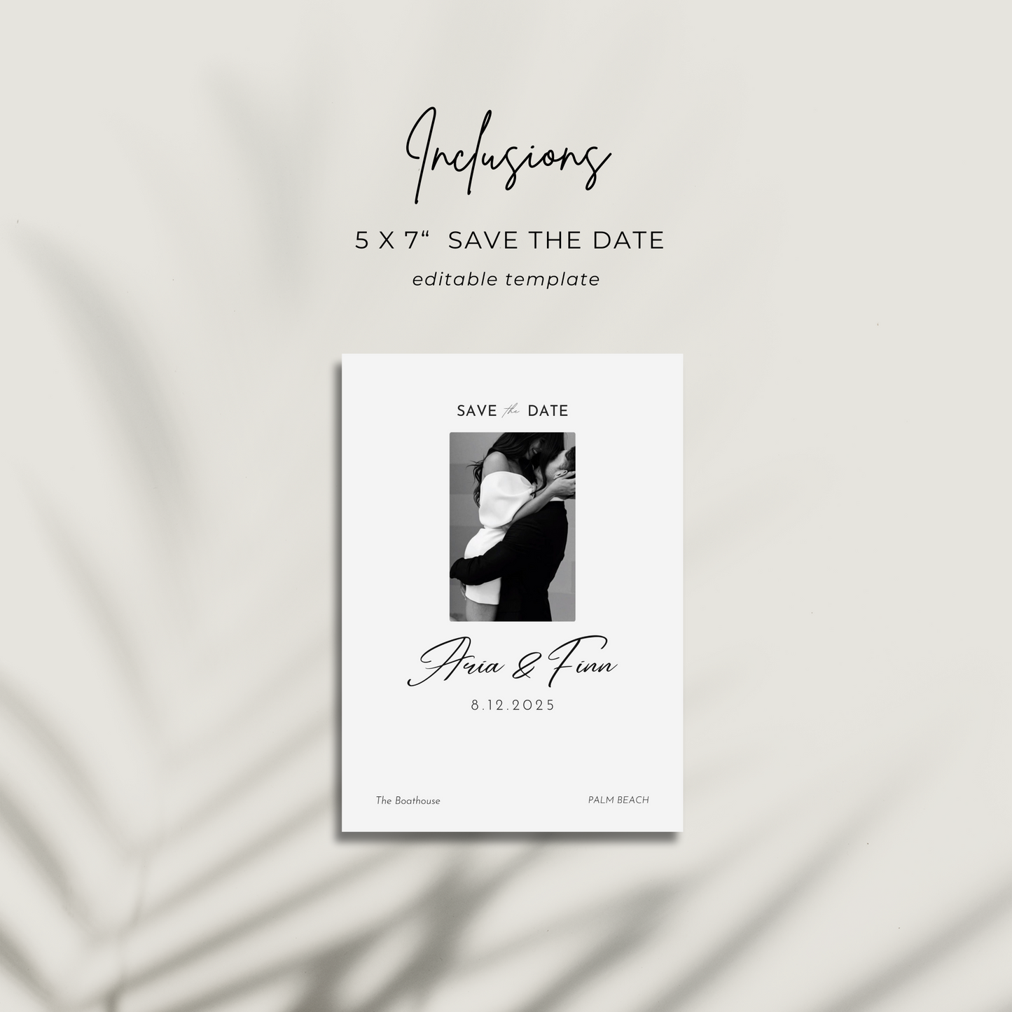 Save The Date Editable Template
