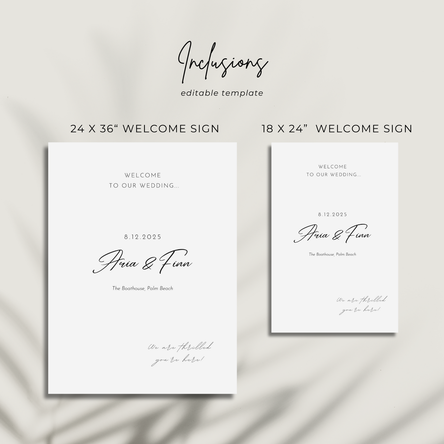 Welcome Sign Editable Template