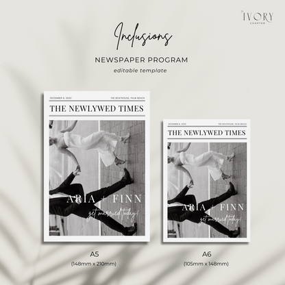 Ceremony Program Editable Template